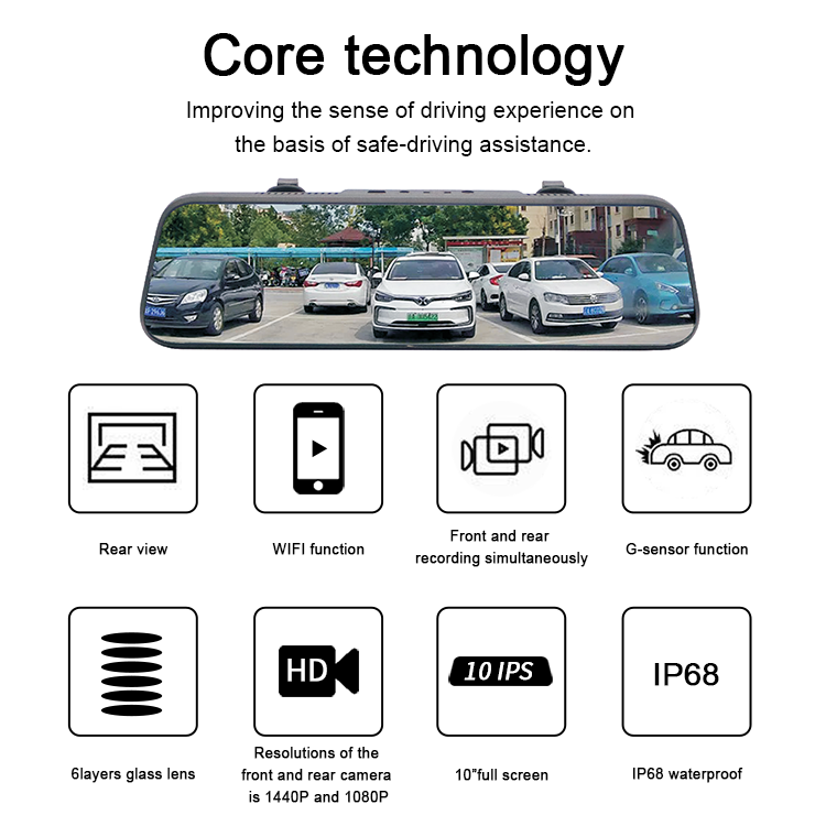  front and back dual 1080P 10inch streaming media